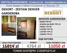 DEKORT - ZESTAW DENVER GARDEROBA DĄB NATURA